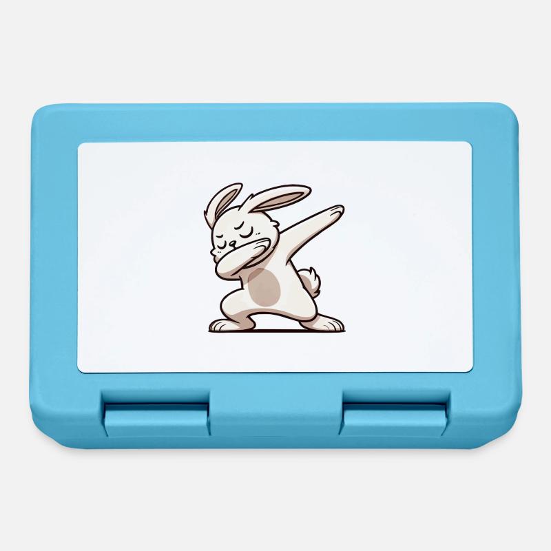 hase rabbit dabbing - Brotdose - Saphirblau
