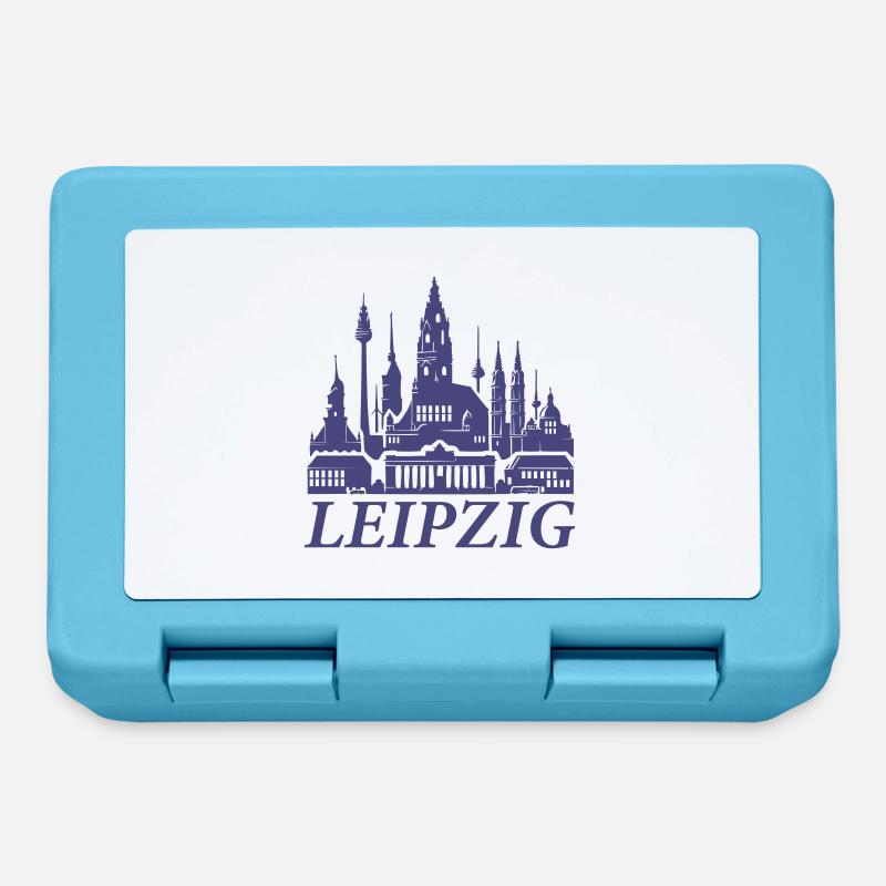 leipzig skyline - Brotdose - Saphirblau