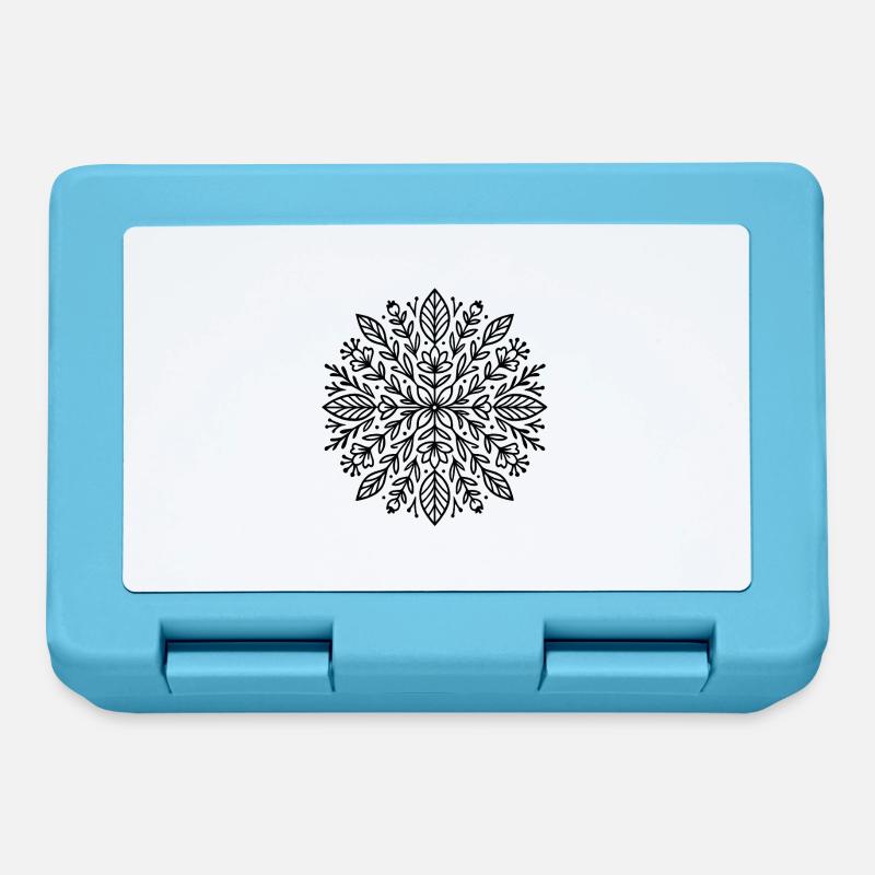floral Element - Brotdose - Saphirblau