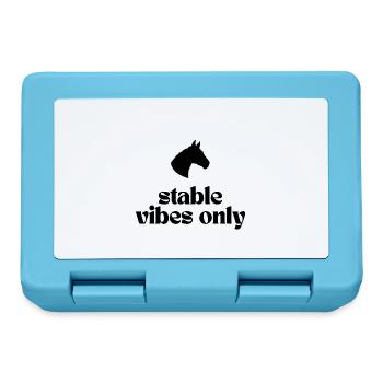 Stable Vibes Only - Design für alle Pferdefans! - Brotdose - Saphirblau - Vorne