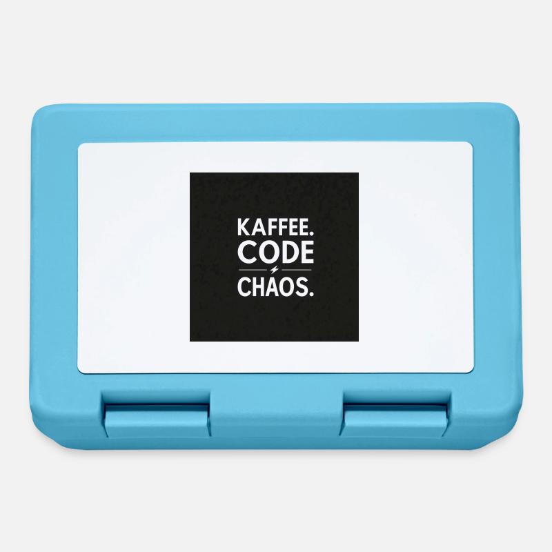 Coffee, Code, Chaos - Lunchbox - sapphire blue