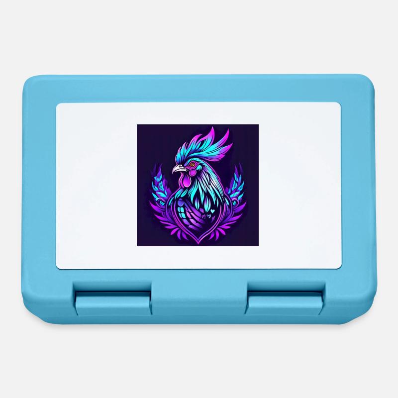 Rooster neon - Lunchbox - sapphire blue