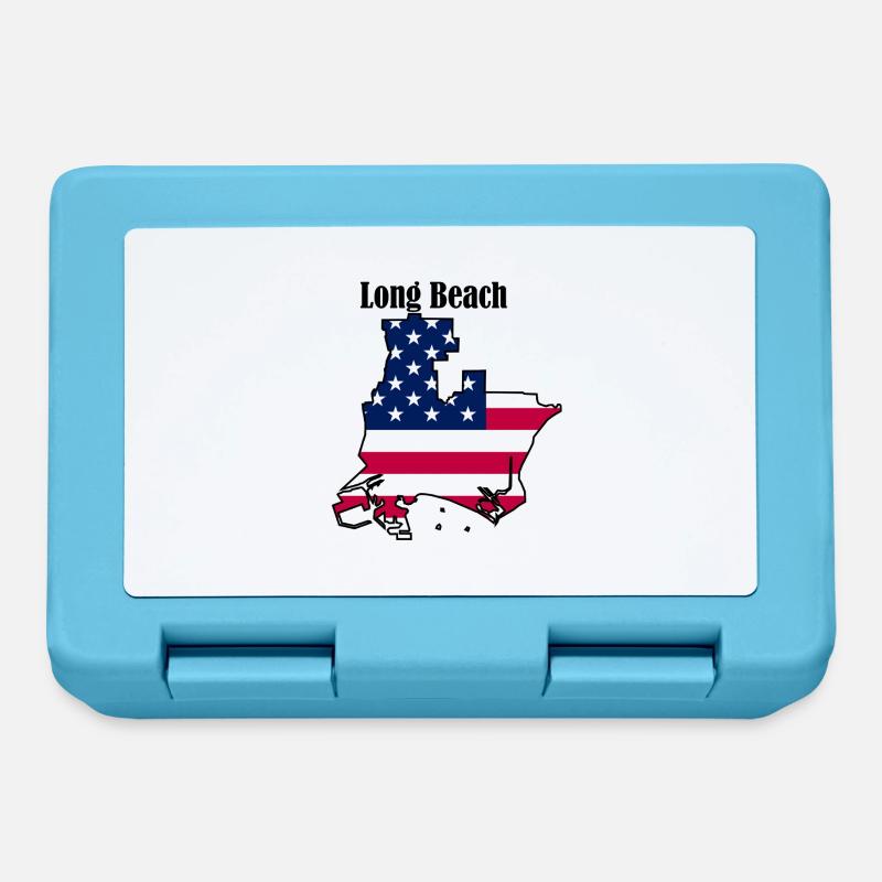 Langer Strand - Brotdose - Saphirblau