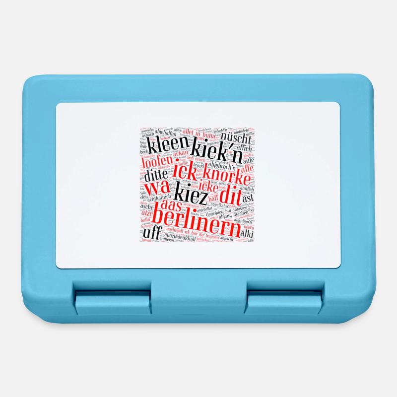 Berliner Schnauze – word cloud with dialect - Lunchbox - sapphire blue