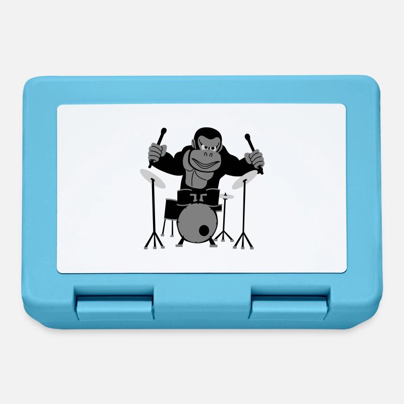 Gorilla Drummer - Brotdose - Saphirblau