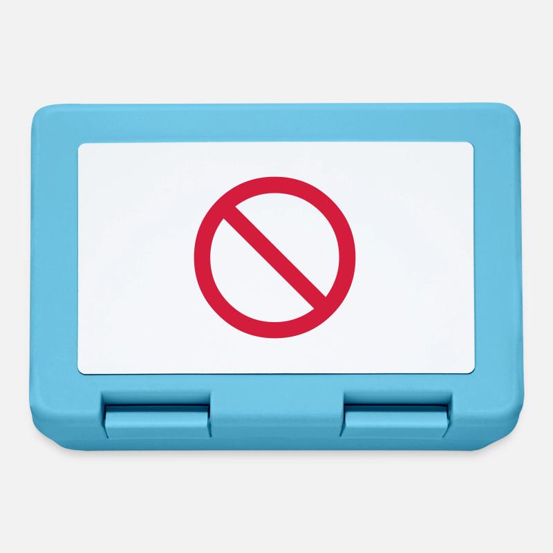 no - prohibited - banned - Lunchbox - sapphire blue
