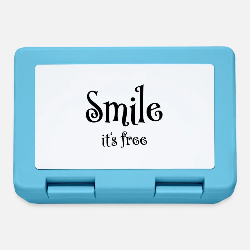 Smile. It's free - Brotdose - Saphirblau