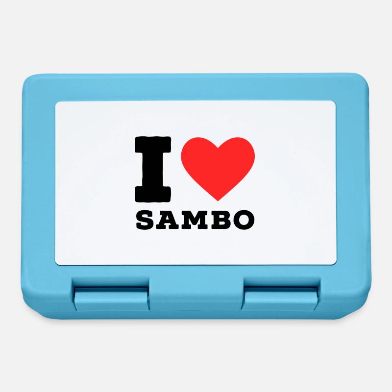 Ich liebe Sambo - Brotdose - Saphirblau