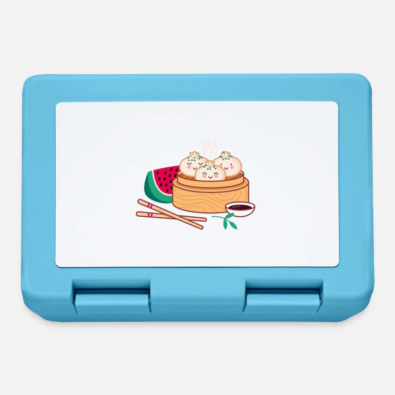 Dim Sum with Watermelon - Lunchbox - sapphire blue