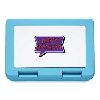 BIRTHDAY. HAPPY BIRTHDAY. HAPPY BIRTHDAY. - Lunchbox - sapphire blue - Front