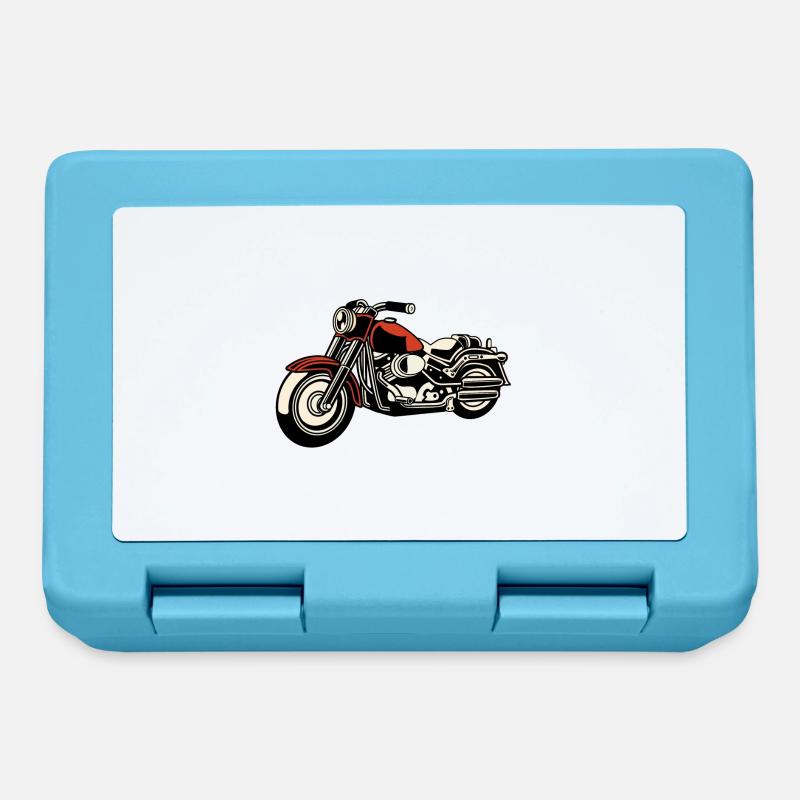 moto - Boîte à goûter - bleu saphir