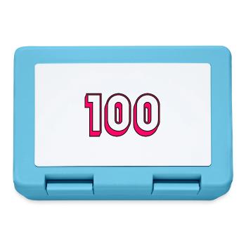 100. 100 JAHRE. 100-jähriges Jubiläum. GEBURTSTAG 100 - Brotdose - Saphirblau - Vorne