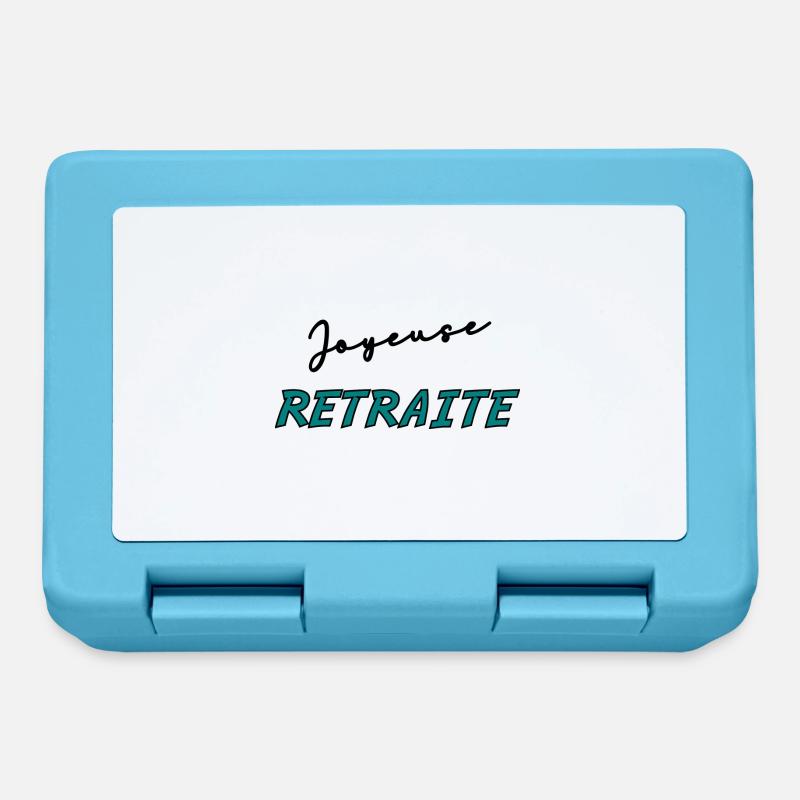 RETRAITE. BONNE RETRAITE. JOYEUSE RETRAITE - Boîte à goûter - bleu saphir