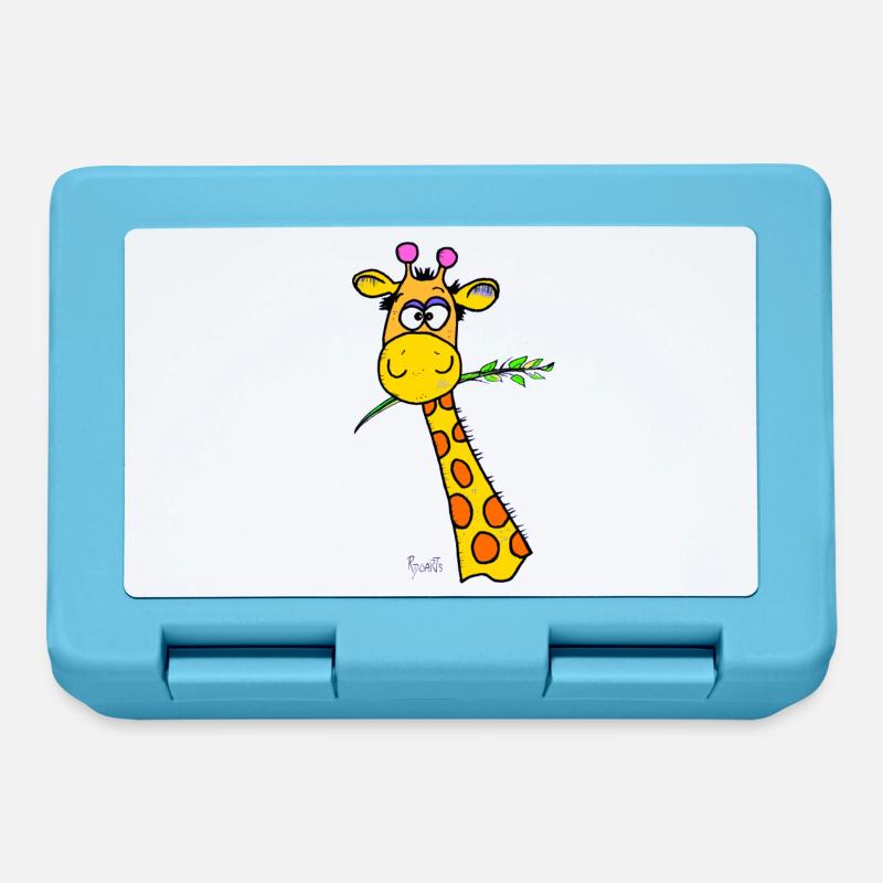 Cute Giraffe - Lunchbox - sapphire blue