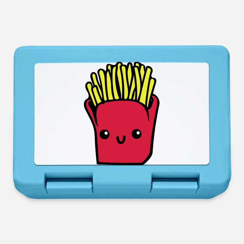 Pommes Frittes - Brotdose - Saphirblau