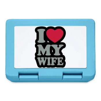I love my wife - Lunchbox - sapphire blue - Front