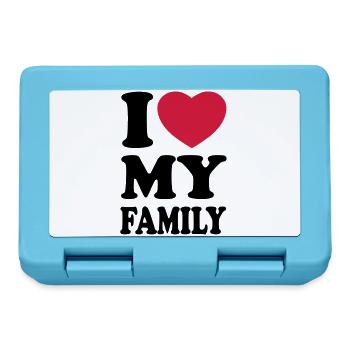 I love my family - Lunchbox - sapphire blue - Front