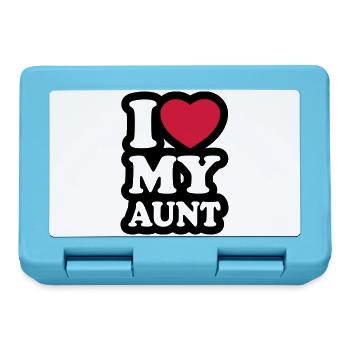 I love my aunt - J'aime ma tante - Boîte à goûter - bleu saphir - Devant