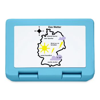 Wetterkarte Wetter Deutschland - Brotdose - Saphirblau - Vorne