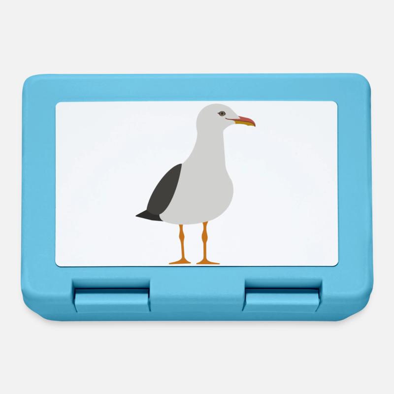 Möwe - Brotdose - Saphirblau