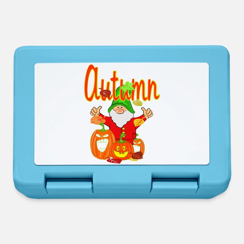 Garden magic with pumpkins in autumn - Lunchbox - sapphire blue