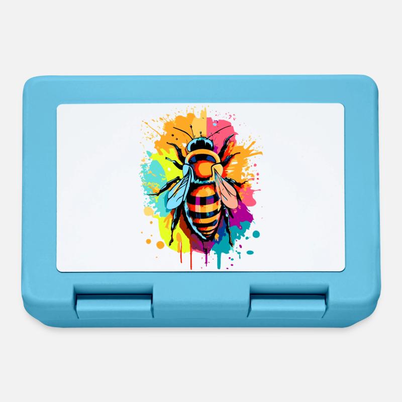 Abeille colorée - Abeilles et abeilles - Abeille - Boîte à goûter - bleu saphir