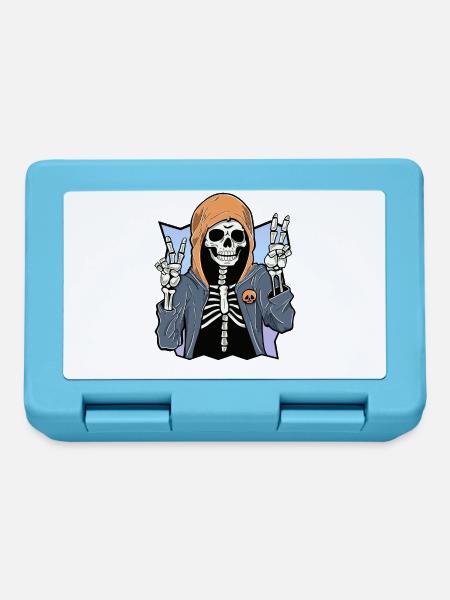 Chill Skeleton – Hoodie & Peace - Brotdose - Saphirblau