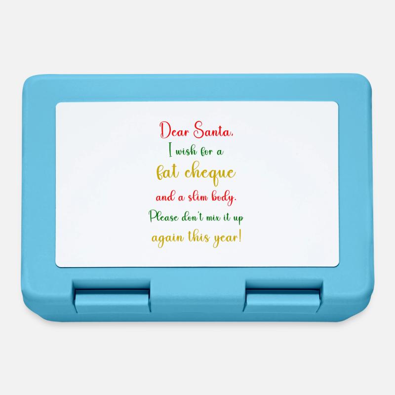 Dear Santa - Brotdose - Saphirblau
