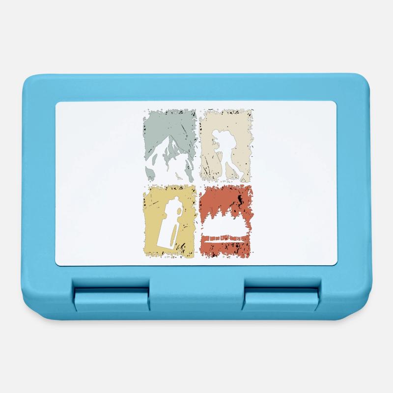 Vier Panel Silhouette Grunge - Brotdose - Saphirblau