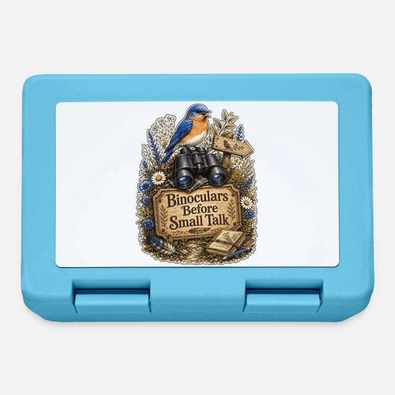 Binoculars Before Small Talk Clouds - Lunchbox - sapphire blue