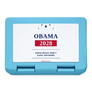 Wahljahr 2028 Satire Textdruck - Brotdose - Saphirblau - Vorne