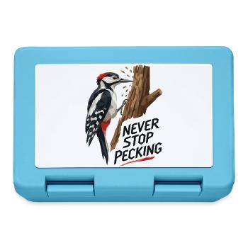 Never Stop Picking – Schwarzer Text - Brotdose - Saphirblau - Vorne