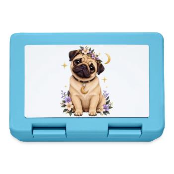 Mops Hund süßer Mops niedlicher Mops - Brotdose - Saphirblau - Vorne