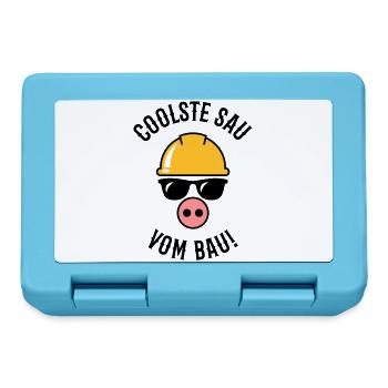 Coolste Sau Vom Bau! (Bauarbeiter / Handwerker) - Brotdose - Saphirblau - Vorne