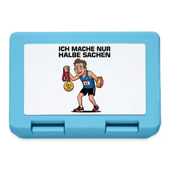 Ich mache nur halbe Sachen – Halbmarathon - Brotdose - Saphirblau - Vorne