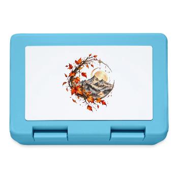 Herbstmond über stillen Bergen - Brotdose - Saphirblau - Vorne