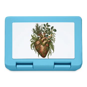 Herzpflanzen Vintage Botanik - Brotdose - Saphirblau - Vorne