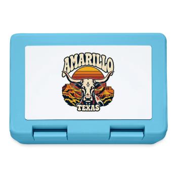 Amarillo Texas Sonnenuntergang - Brotdose - Saphirblau - Vorne