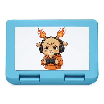 Gamer Fire Goat Shirt Feuer Ziege - Brotdose - Saphirblau - Vorne