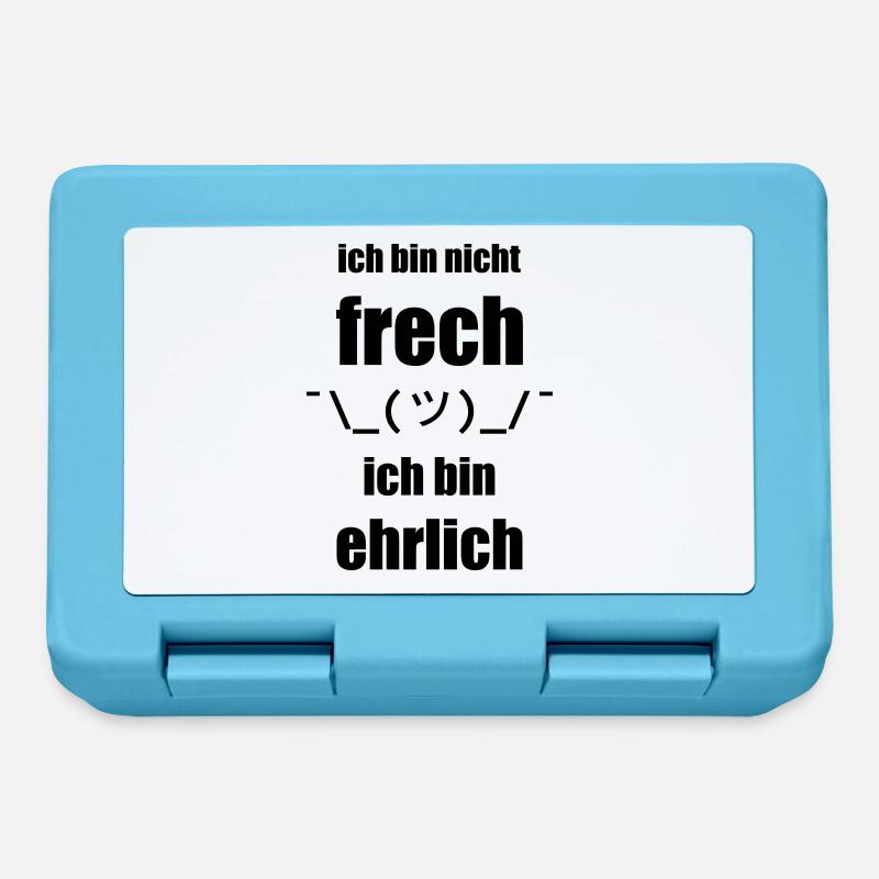 Design "Ich bin nicht FRECH, ich bin EHRLICH" - Brotdose - Saphirblau