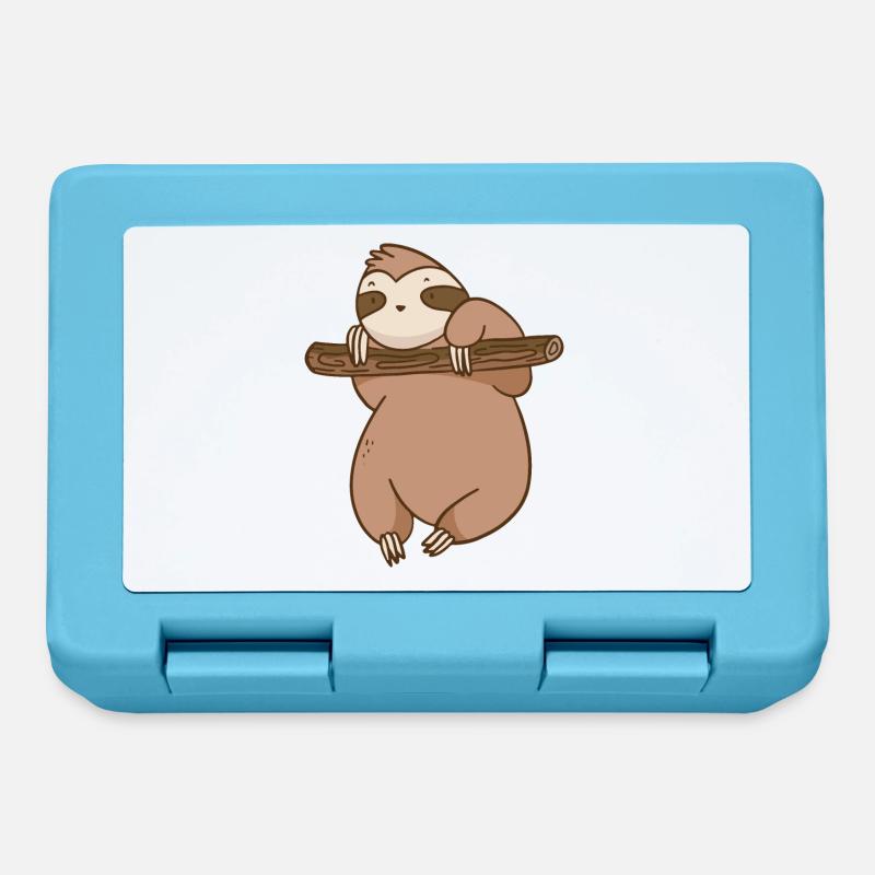 Funny sloth that makes chin-ups - Lunchbox - sapphire blue