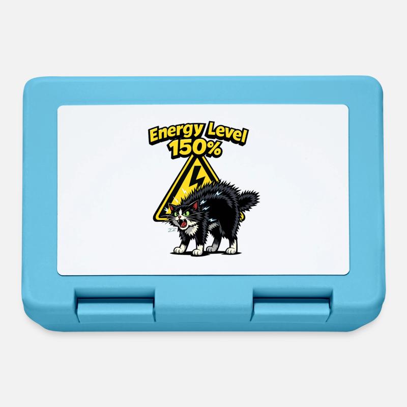 Niveau d’énergie 150 % Chat chargé - Boîte à goûter - bleu saphir