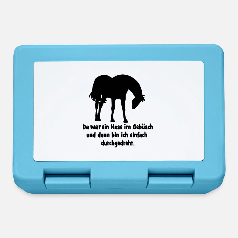 Pferd - Brotdose - Saphirblau