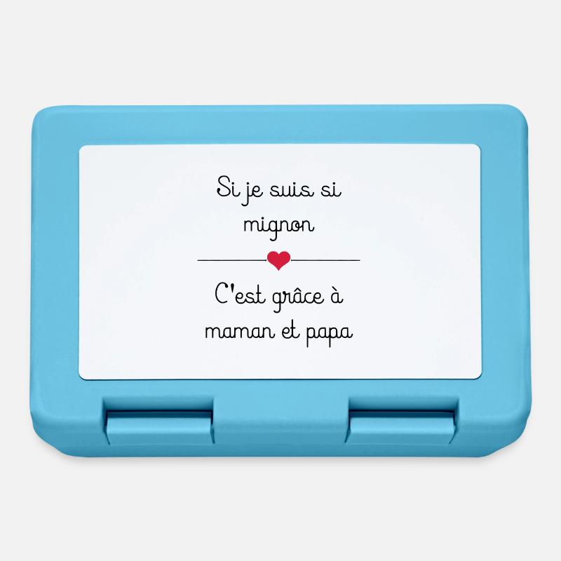 mignon - Boîte à goûter - bleu saphir