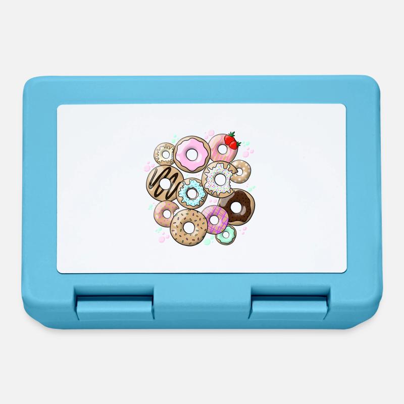 donuts - Lunchbox - sapphire blue
