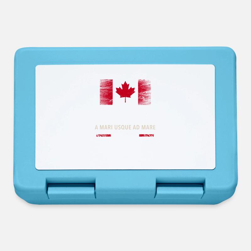 Canada Kanada Amerika maple leaf Flagge Fahne - Brotdose - Saphirblau