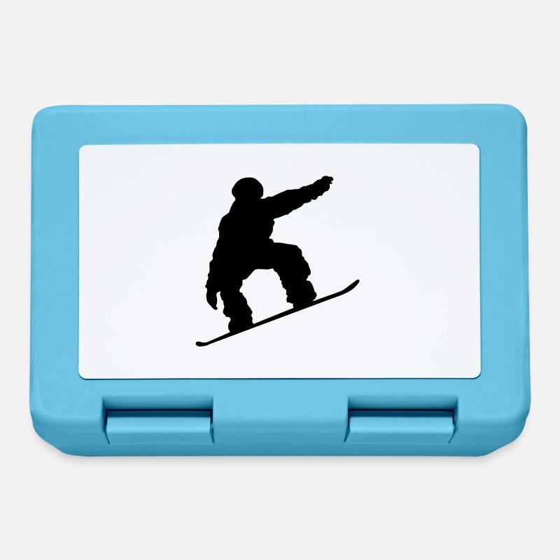 snowboarder, snowboarding - Lunchbox - sapphire blue