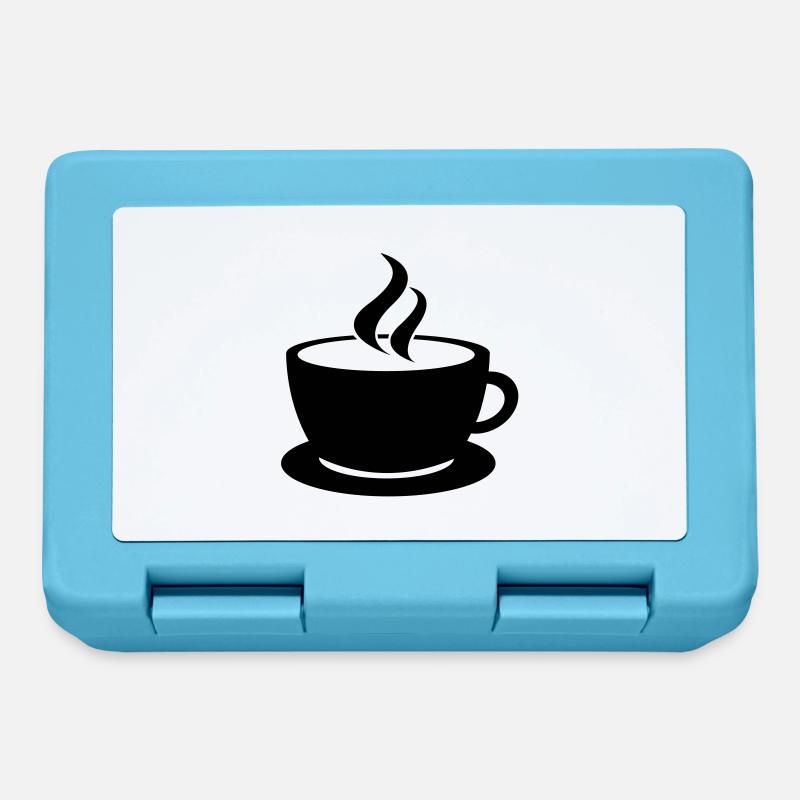 coffee cup tea cafe - Lunchbox - sapphire blue