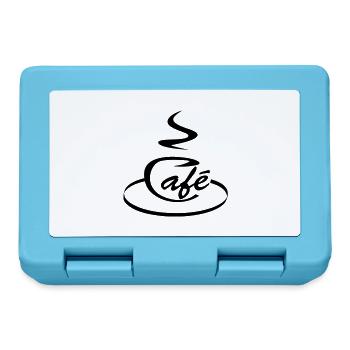 tasse de café - Boîte à goûter - bleu saphir - Devant