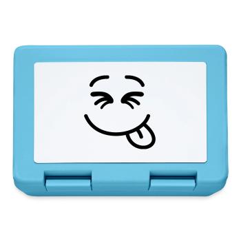 smiley_f1 - Boîte à goûter - bleu saphir - Devant